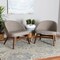 Baxton Studio Lovella MidCentury Modern Grey Fabric and Walnut Brown Finished Wood 2Piece Accent Chair Set 225-2PC-12949-ZORO - alternate 1